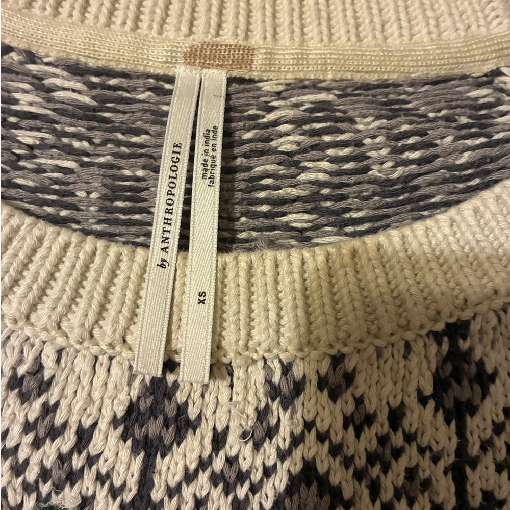 Anthropologie Cable-Knit Fair Isle Sweater - Picture 7 of 7